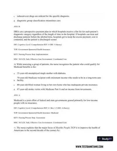 Medical-Surgical Nursing: Concepts & Practice 3rd Edition Test Bank - Page 6 preview image