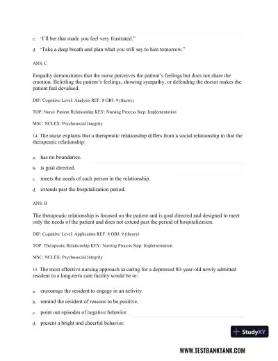 Medical-Surgical Nursing: Concepts & Practice 3rd Edition Test Bank - Page 8 preview image