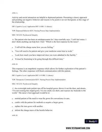 Medical-Surgical Nursing: Concepts & Practice 3rd Edition Test Bank - Page 9 preview image