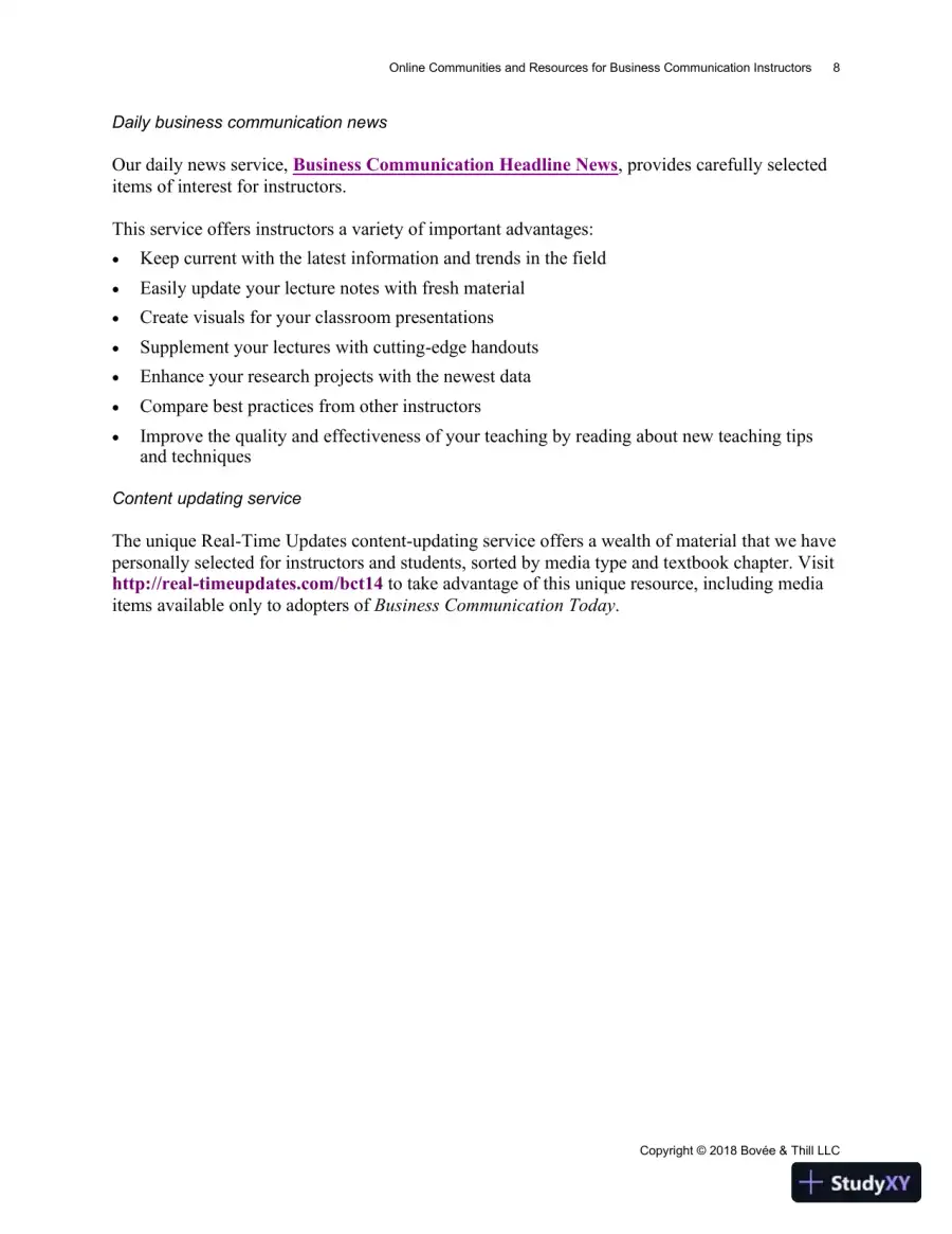 Class Notes for Business Communication Today, 14th Edition, page 13