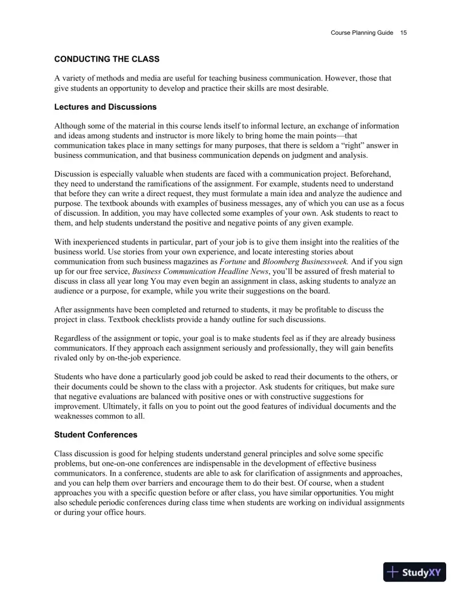 Class Notes for Business Communication Today, 14th Edition, page 20