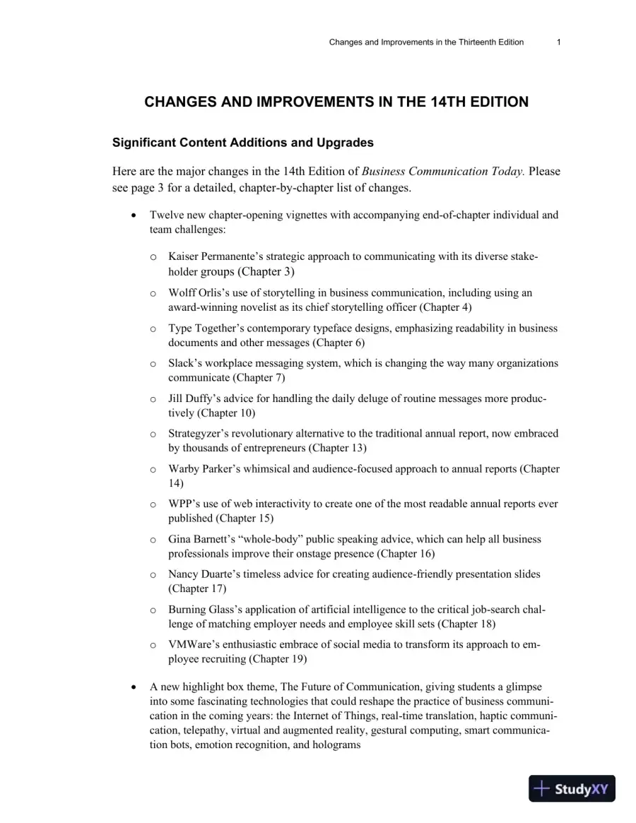 Class Notes for Business Communication Today, 14th Edition, page 6