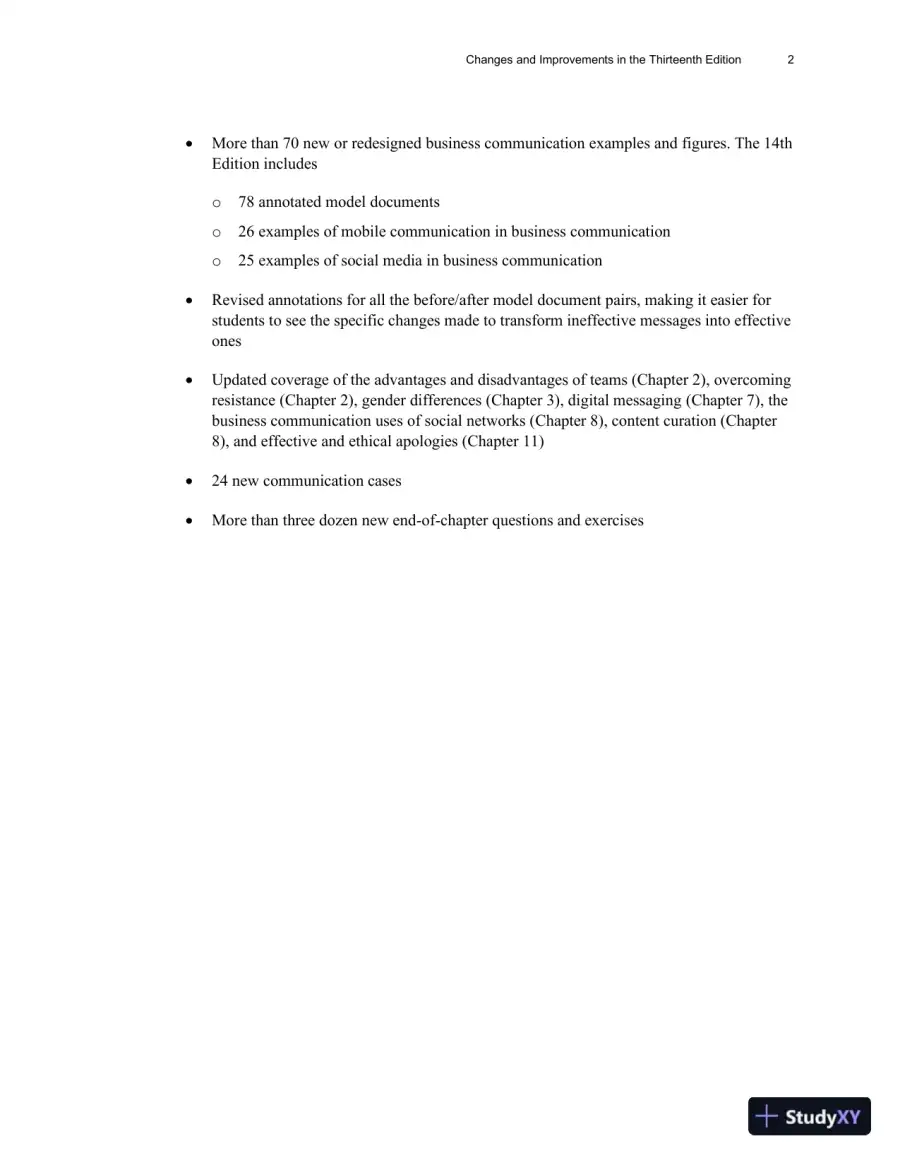 Class Notes for Business Communication Today, 14th Edition, page 7