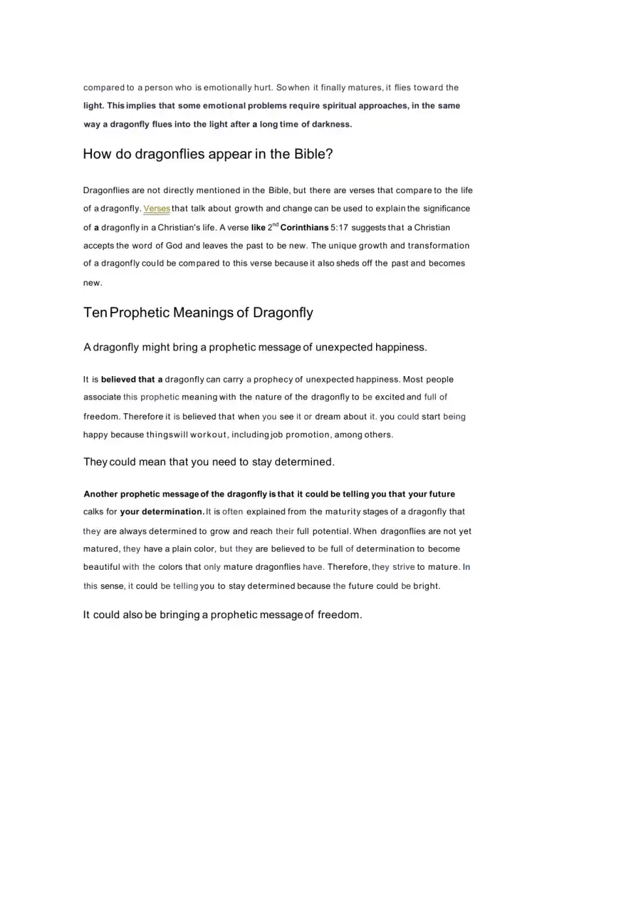 The Spiritual and Biblical Meaning of Dragonflies , page 2