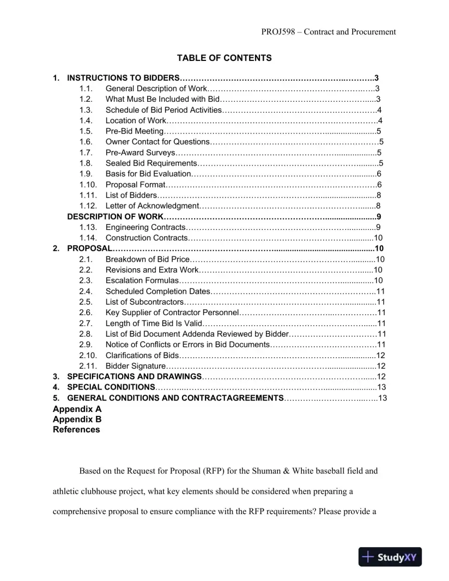 PROJ598 � Contract and Procurement, page 3