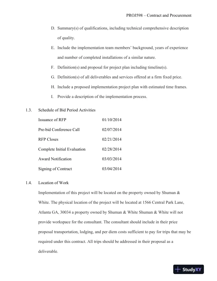 PROJ598 � Contract and Procurement, page 6