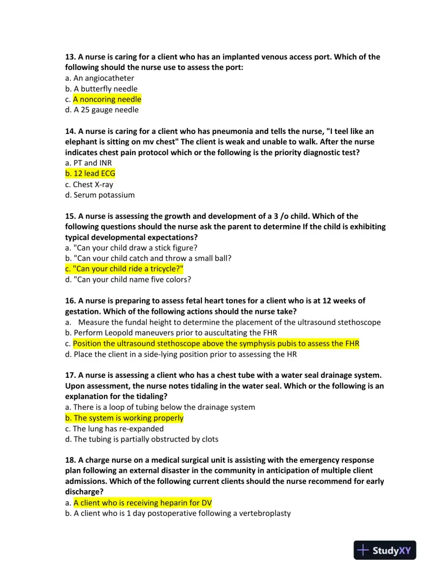 2022 ATI Nursing Comprehensive Predictor Exam With Answers (180 Solved Questions), page 5