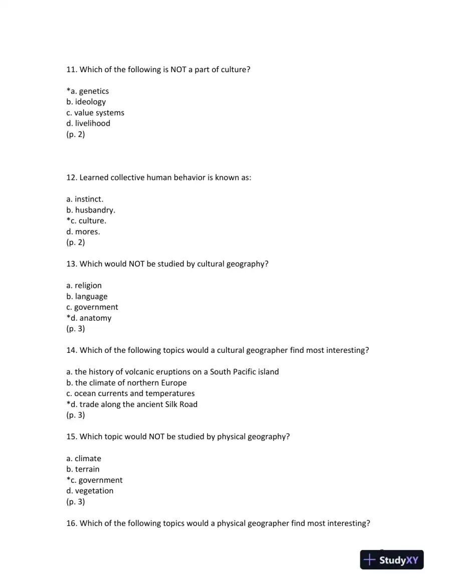 Jordan's Fundamentals of the Human Mosaic: A Thematic Introduction to Cultural Geography Second Edition Test Bank, page 4
