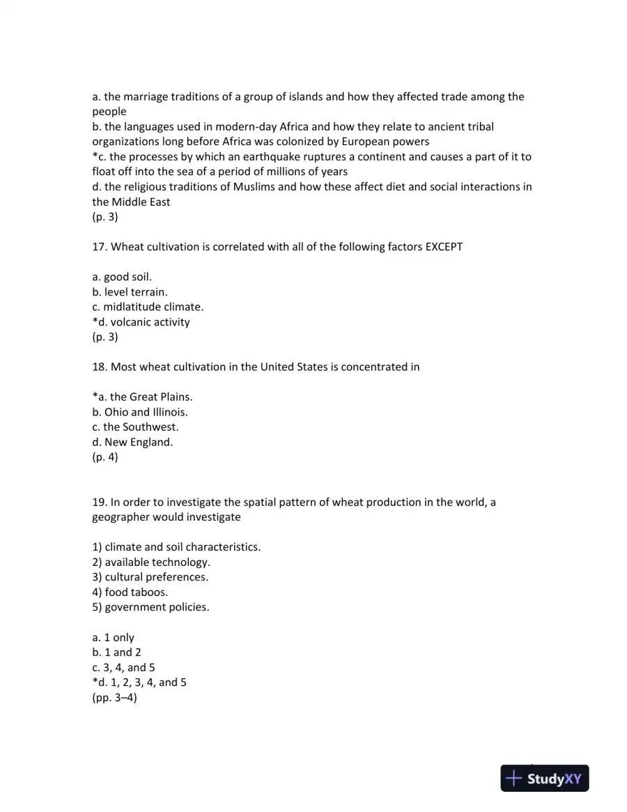 Jordan's Fundamentals of the Human Mosaic: A Thematic Introduction to Cultural Geography Second Edition Test Bank, page 5