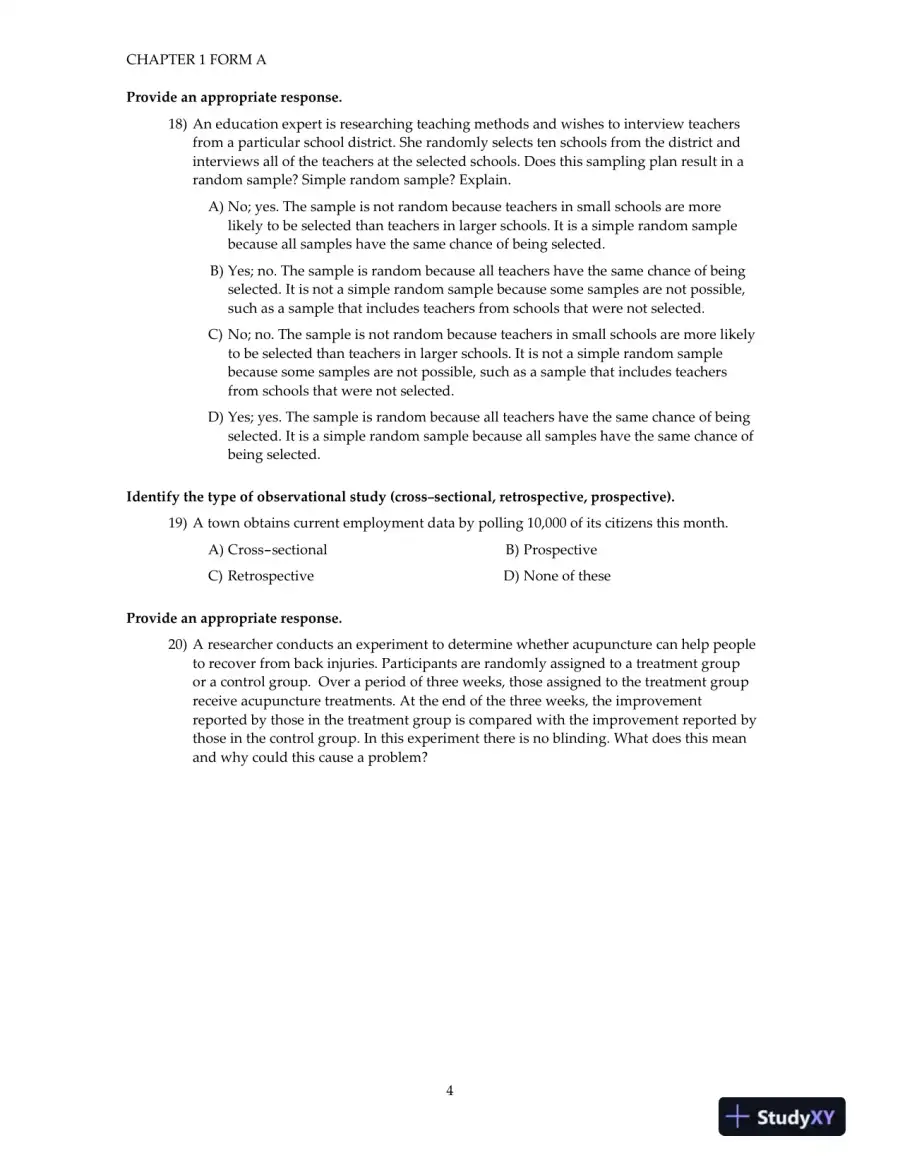Test Bank for Elementary Statistics, 11th Edition, page 6