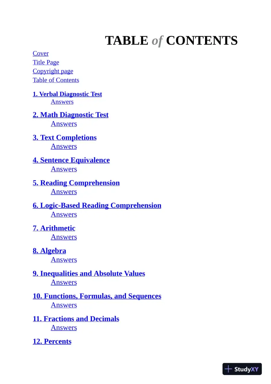 5 lb. Book of GRE Practice Problems: 1,800+ Practice Problems in Book and Online (2018), page 8