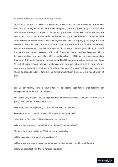 Liberty University BUSI352 Quiz 4 Complete Solutions Correct Answers Key - Page 4 preview image