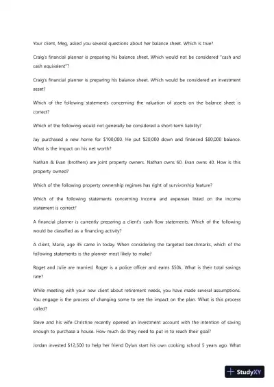 Liberty University BUSI352 Quiz 4 Complete Solutions Correct Answers Key - Page 7 preview image