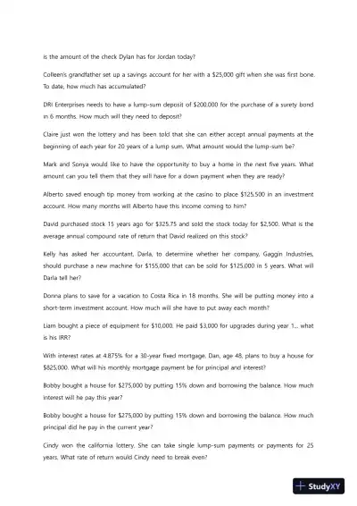 Liberty University BUSI352 Quiz 4 Complete Solutions Correct Answers Key - Page 8 preview image