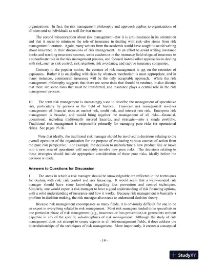 Fundamentals of Risk and Insurance, 11th Edition Solution Manual - Page 12 preview image