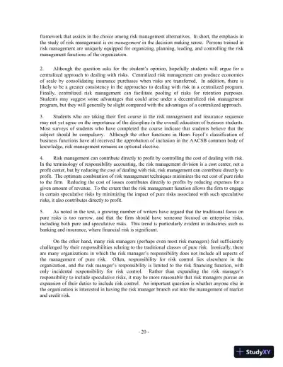 Fundamentals of Risk and Insurance, 11th Edition Solution Manual - Page 13 preview image