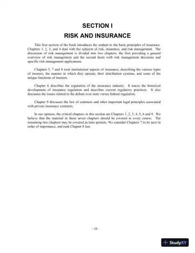 Fundamentals of Risk and Insurance, 11th Edition Solution Manual - Page 3 preview image