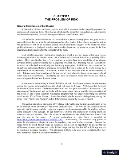 Fundamentals of Risk and Insurance, 11th Edition Solution Manual - Page 4 preview image