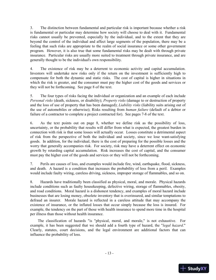 Fundamentals of Risk and Insurance, 11th Edition Solution Manual, page 6