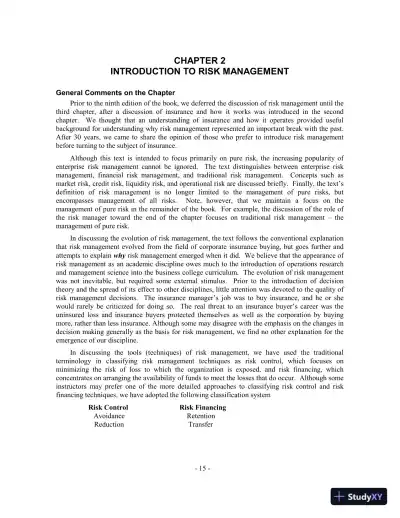 Fundamentals of Risk and Insurance, 11th Edition Solution Manual - Page 8 preview image