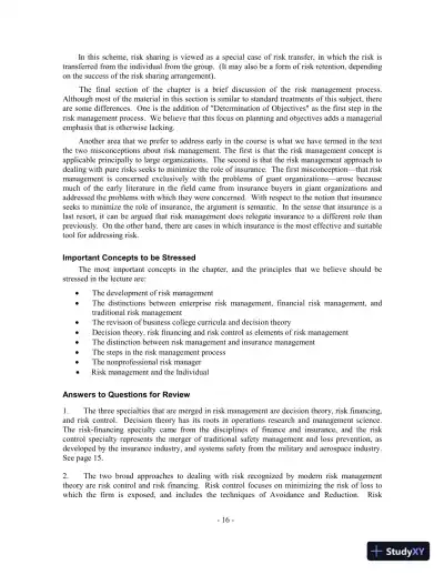 Fundamentals of Risk and Insurance, 11th Edition Solution Manual - Page 9 preview image