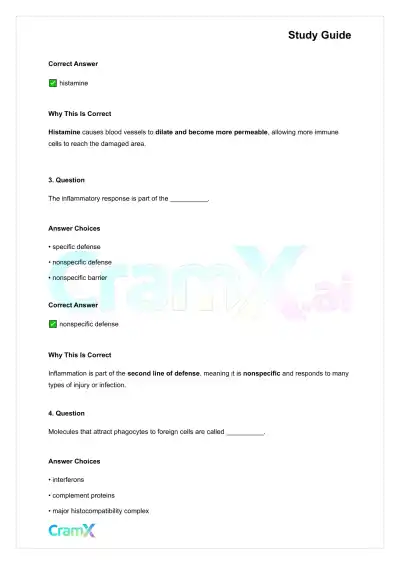 Anatomy and Physiology - The Immune System and Other Body Defenses - Page 10 preview image