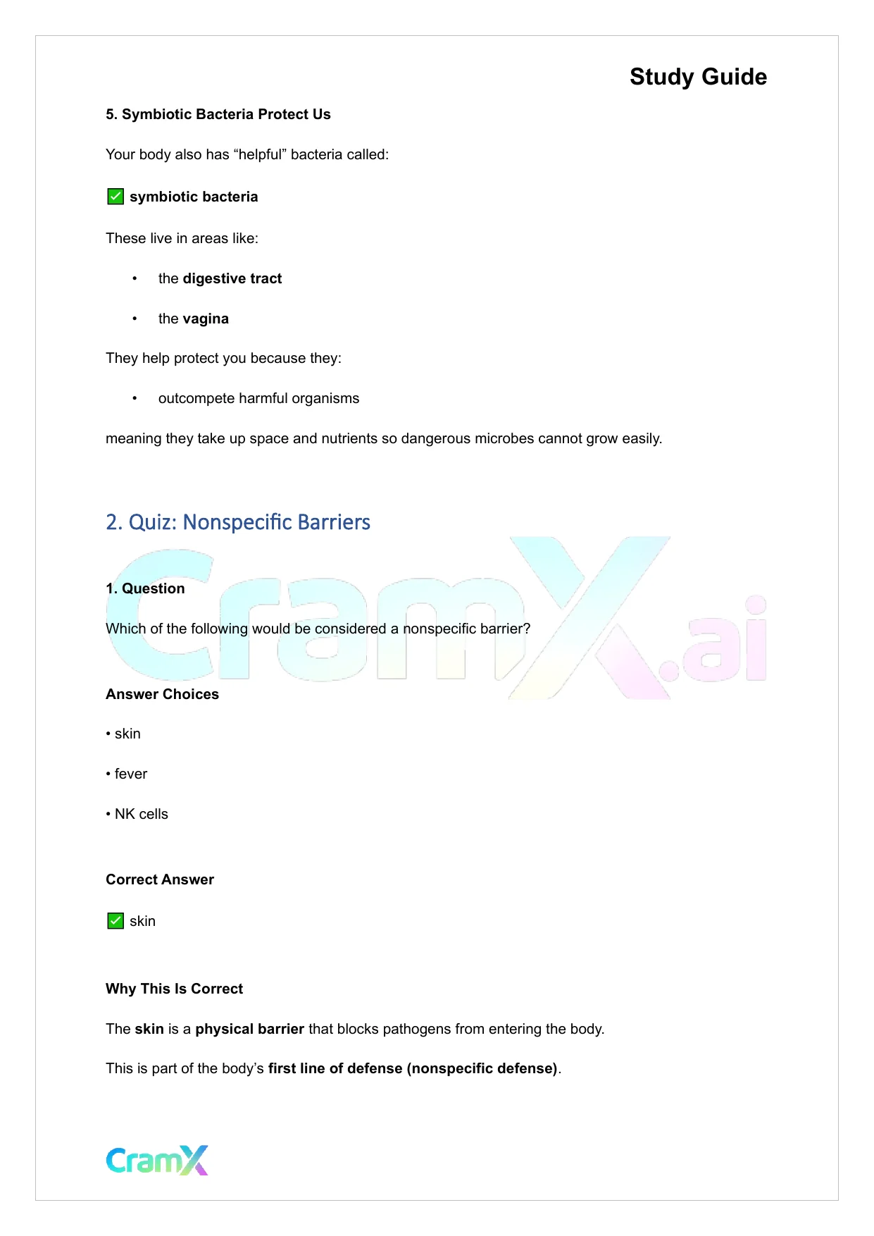 Anatomy and Physiology - The Immune System and Other Body Defenses - Page 3 preview image