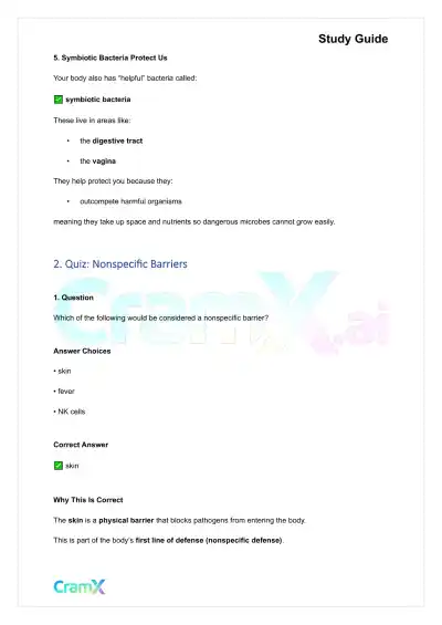 Anatomy and Physiology - The Immune System and Other Body Defenses - Page 3 preview image