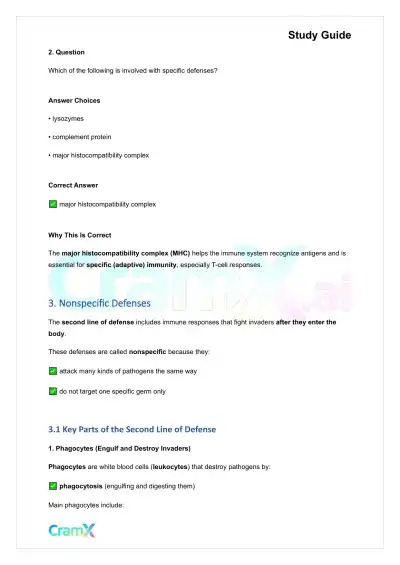 Anatomy and Physiology - The Immune System and Other Body Defenses - Page 4 preview image