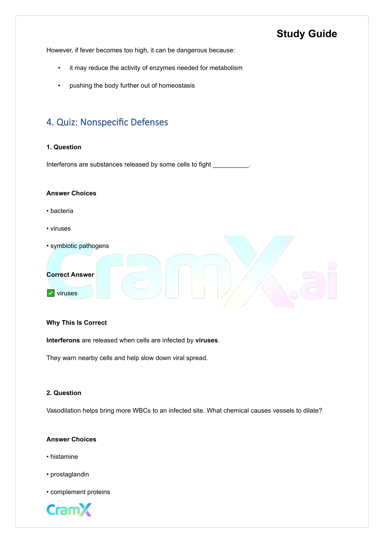 Anatomy and Physiology - The Immune System and Other Body Defenses - Page 9 preview image