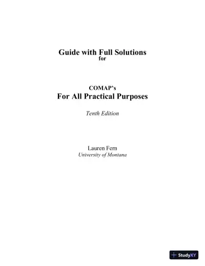 All Practical Purposes: Mathematical Literacy in Today's World Tenth Edition Solution Manual - Page 1 preview image