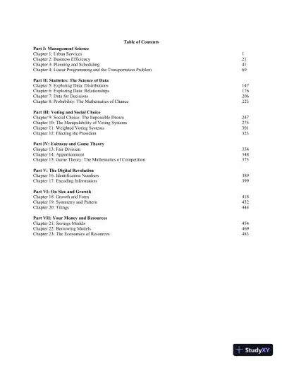 All Practical Purposes: Mathematical Literacy in Today's World Tenth Edition Solution Manual - Page 3 preview image