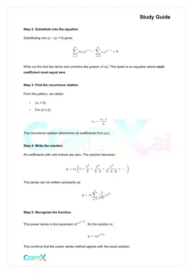 Differential Equations - Power Series - Page 2 preview image