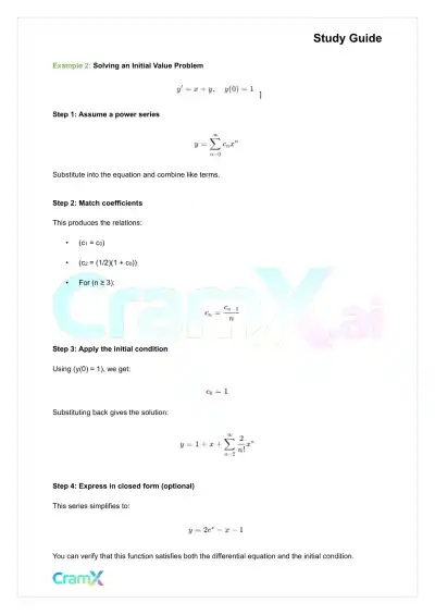 Differential Equations - Power Series - Page 3 preview image