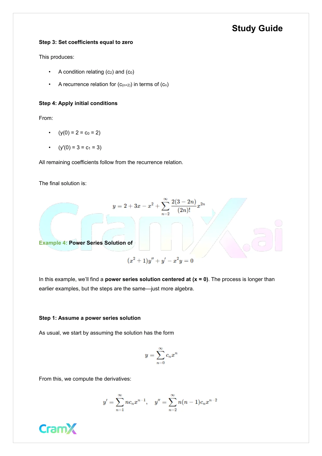 Differential Equations - Power Series - Page 5 preview image