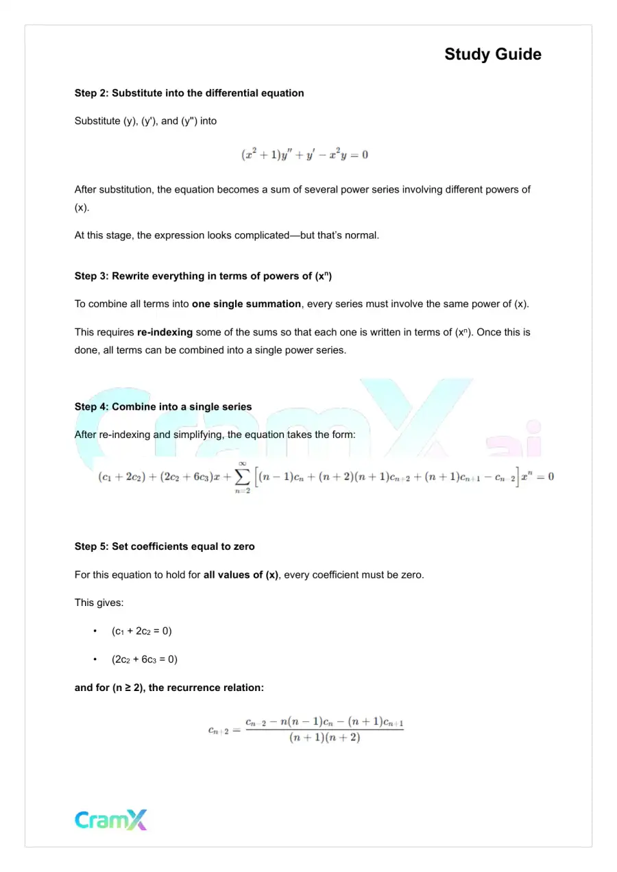 Differential Equations - Power Series, page 6