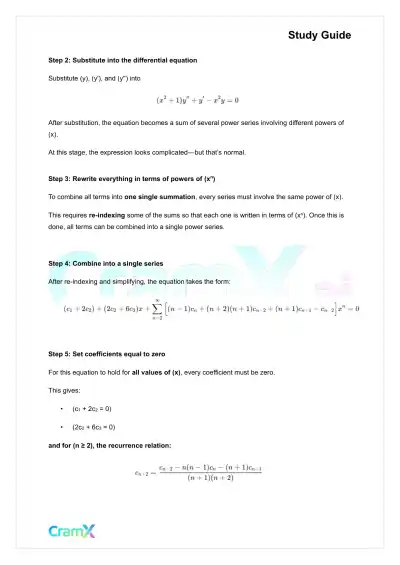Differential Equations - Power Series - Page 6 preview image