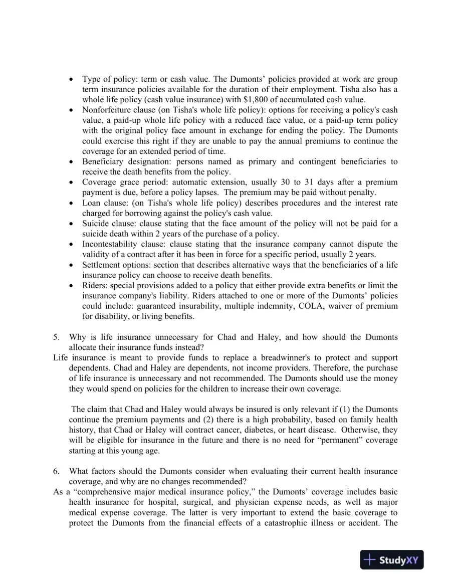 CONTINUING CASE: CORY AND TISHA DUMONT, page 3