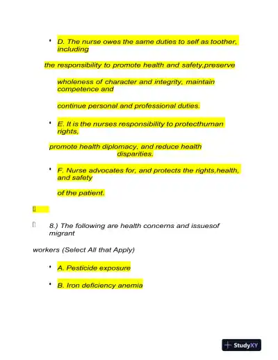 2023-2024 ATI NR 222 RN Health and Wellness Final Exam With Answers (32 Solved Questions) - Page 12 preview image