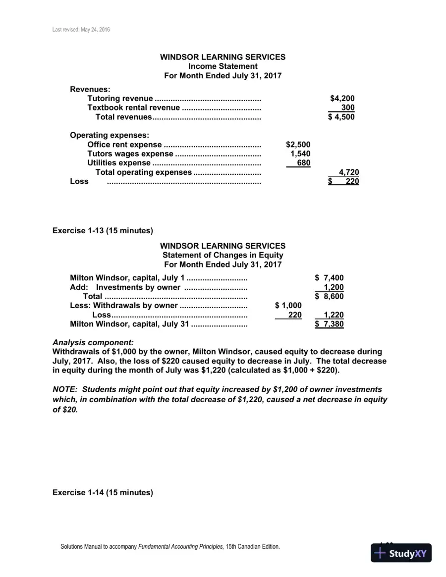 Fundamental Accounting Principles, Volume 1 15th Canadian Edition Solution Manual, page 24