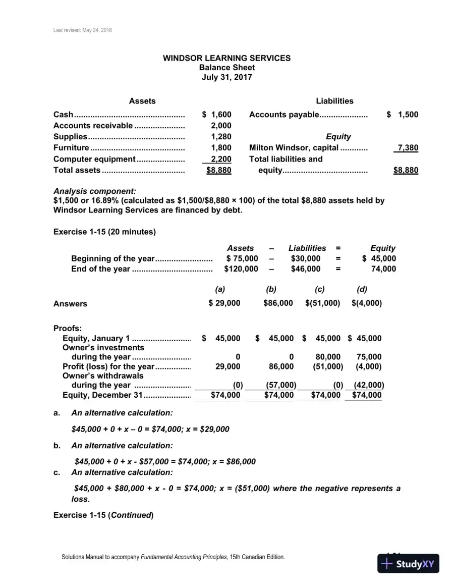 Fundamental Accounting Principles, Volume 1 15th Canadian Edition Solution Manual, page 25
