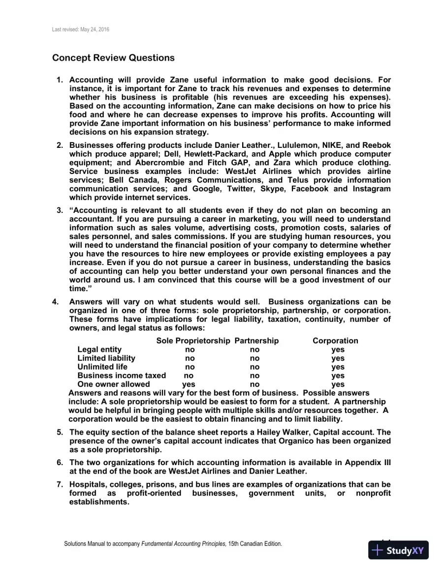 Fundamental Accounting Principles, Volume 1 15th Canadian Edition Solution Manual, page 5