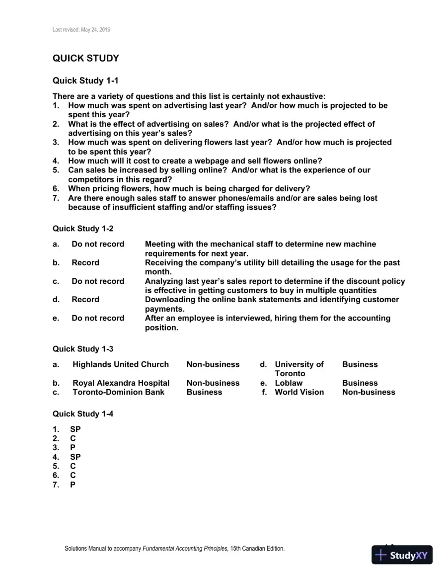 Fundamental Accounting Principles, Volume 1 15th Canadian Edition Solution Manual, page 9
