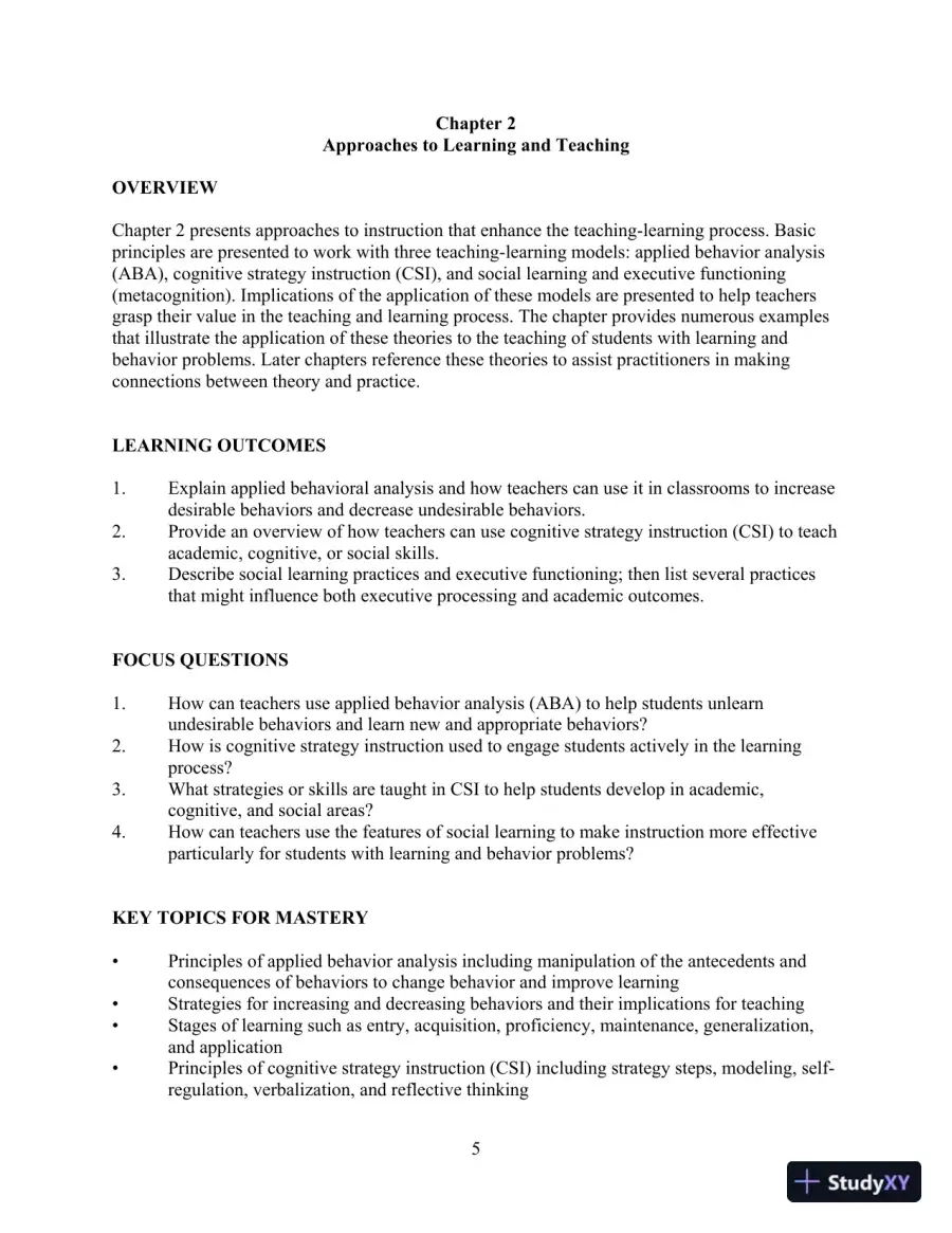 Lecture Notes For Strategies for Teaching Students with Learning and Behavior Problems, 10th Edition, page 10