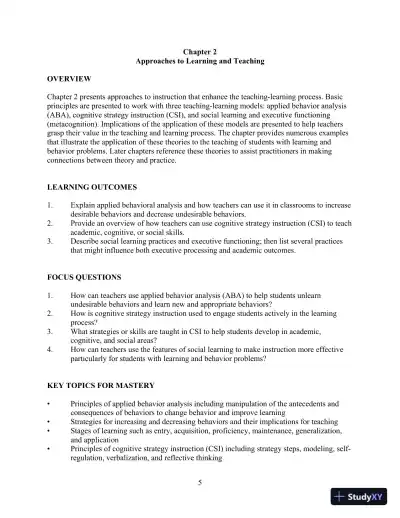 Lecture Notes For Strategies for Teaching Students with Learning and Behavior Problems, 10th Edition - Page 10 preview image