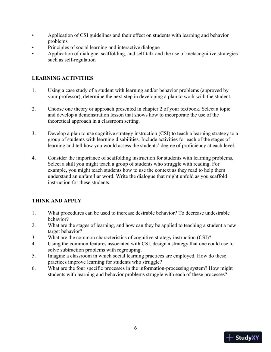 Lecture Notes For Strategies for Teaching Students with Learning and Behavior Problems, 10th Edition, page 11