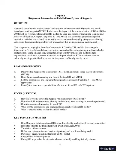 Lecture Notes For Strategies for Teaching Students with Learning and Behavior Problems, 10th Edition - Page 13 preview image