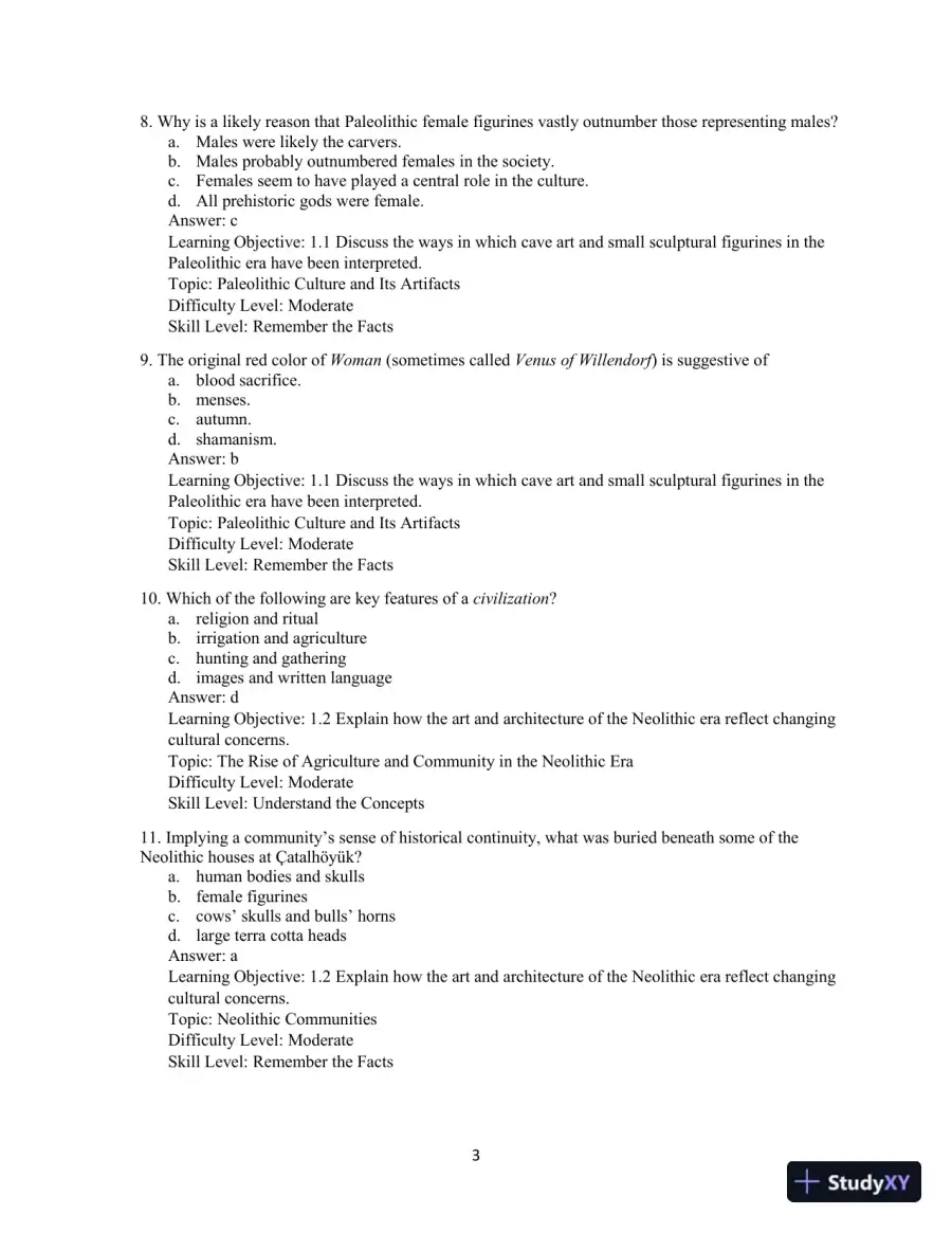 Test Bank for The Humanities, Volume 1, 4th Edition, page 6