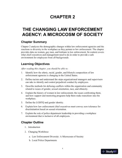 Lecture Notes For Multicultural Law Enforcement: Strategies for Peacekeeping in a Diverse Society, 7th Edition - Page 15 preview image