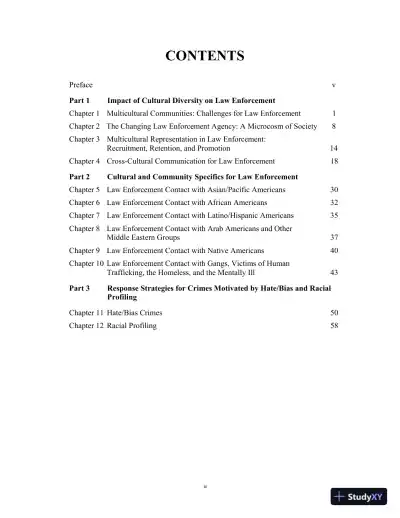 Lecture Notes For Multicultural Law Enforcement: Strategies for Peacekeeping in a Diverse Society, 7th Edition - Page 3 preview image